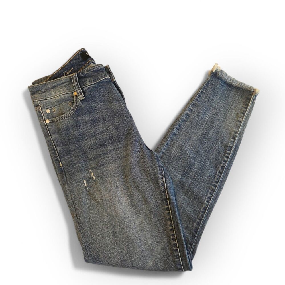 Liverpool 6/28 Women's Jeans Ankle Skinny Distressed Light Stretch Legs & Waist